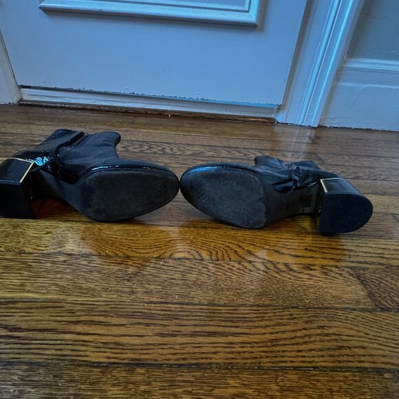 Tory Burch Women's Juliana Tumbled Patent Leather Booties Size 9 - Picture 11 of 12